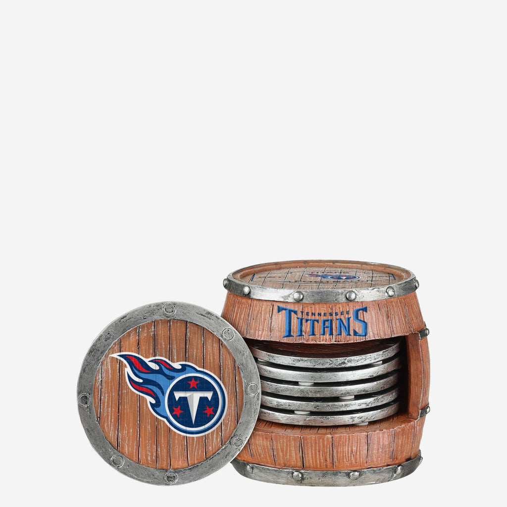 Tennessee Titans 5 Pack Barrel Coaster Set FOCO - FOCO.com