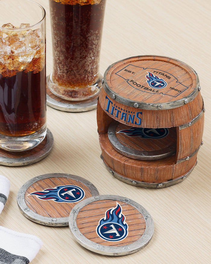 Tennessee Titans 5 Pack Barrel Coaster Set FOCO - FOCO.com