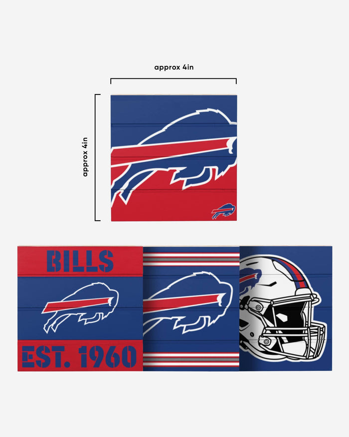 Buffalo Bills 4 Pack Pallet Coaster Set FOCO - FOCO.com