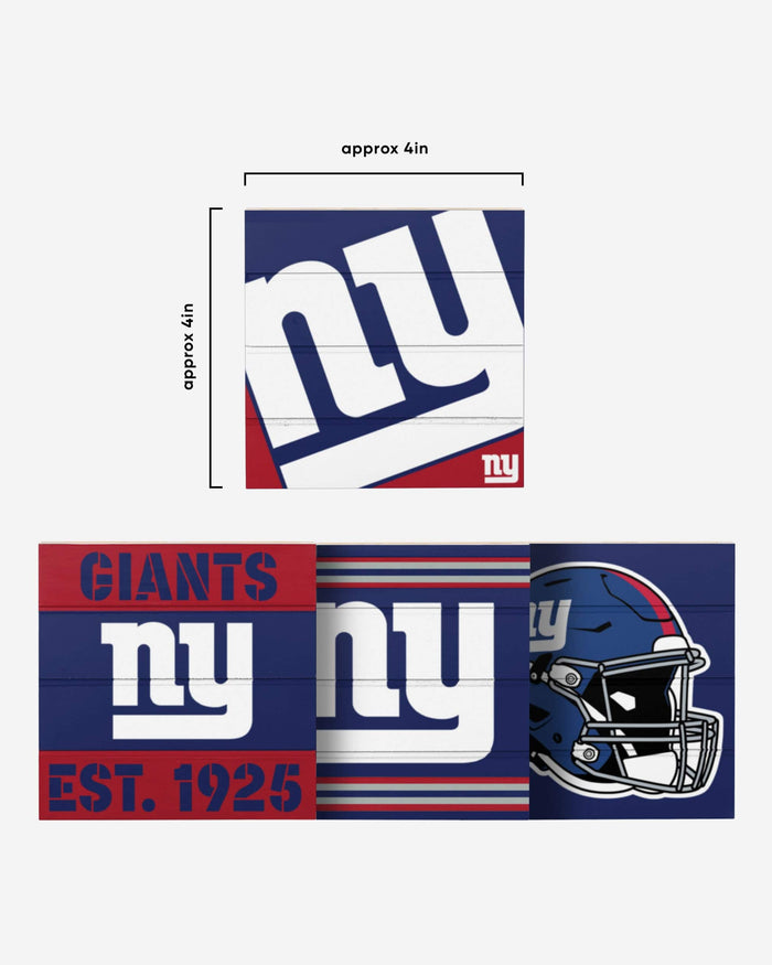 New York Giants 4 Pack Pallet Coaster Set FOCO - FOCO.com