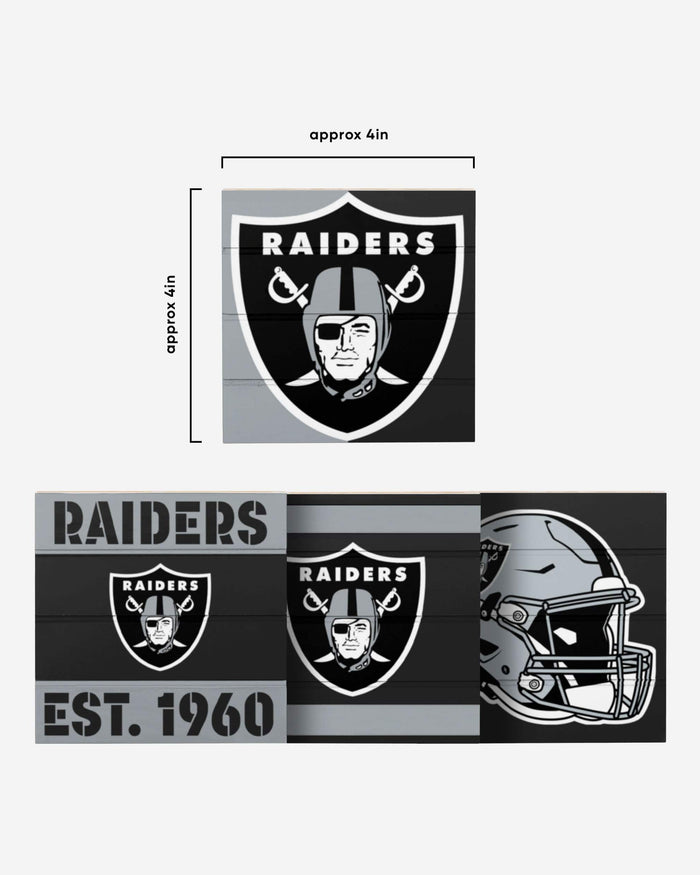 Las Vegas Raiders 4 Pack Pallet Coaster Set FOCO - FOCO.com