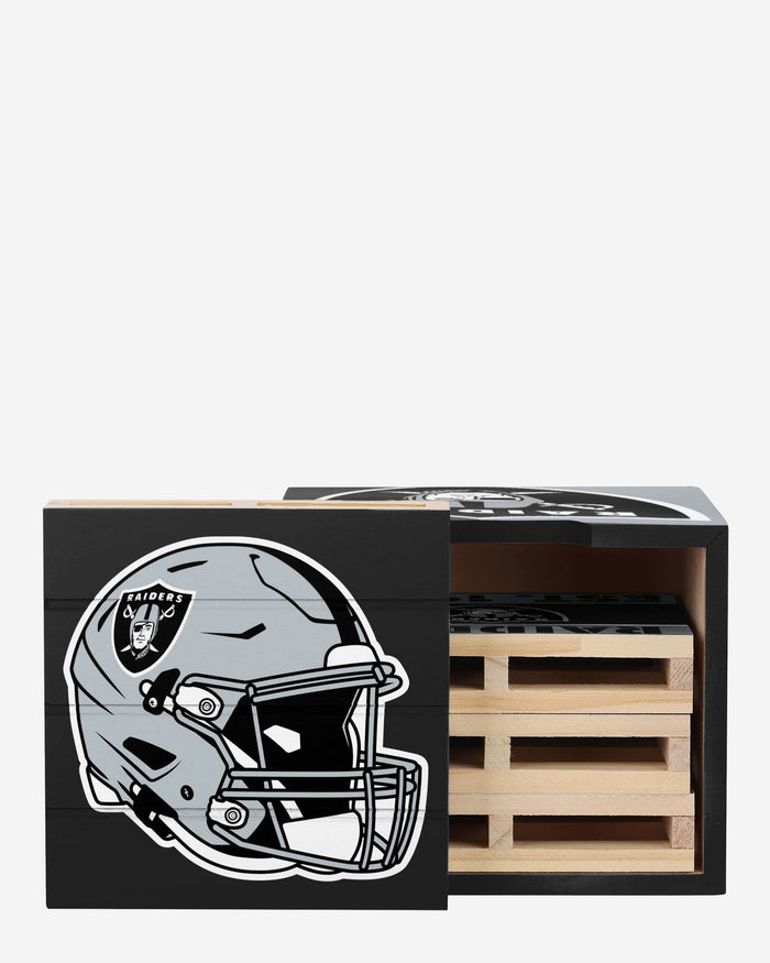 Las Vegas Raiders 4 Pack Pallet Coaster Set FOCO - FOCO.com