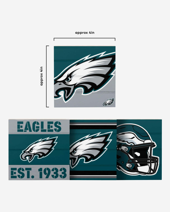 Philadelphia Eagles 4 Pack Pallet Coaster Set FOCO - FOCO.com