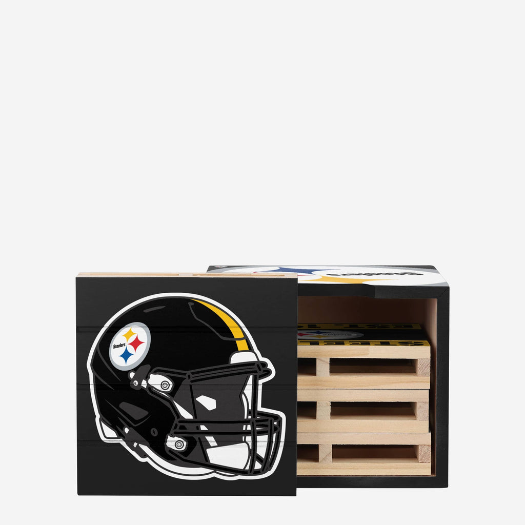 Pittsburgh Steelers 4 Pack Pallet Coaster Set FOCO - FOCO.com