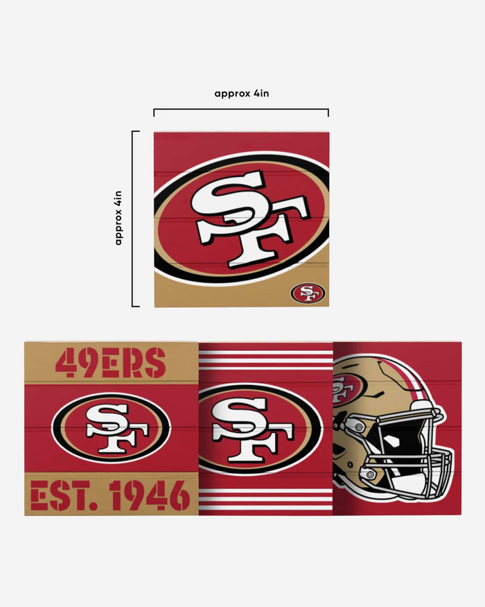 San Francisco 49ers 4 Pack Pallet Coaster Set FOCO - FOCO.com