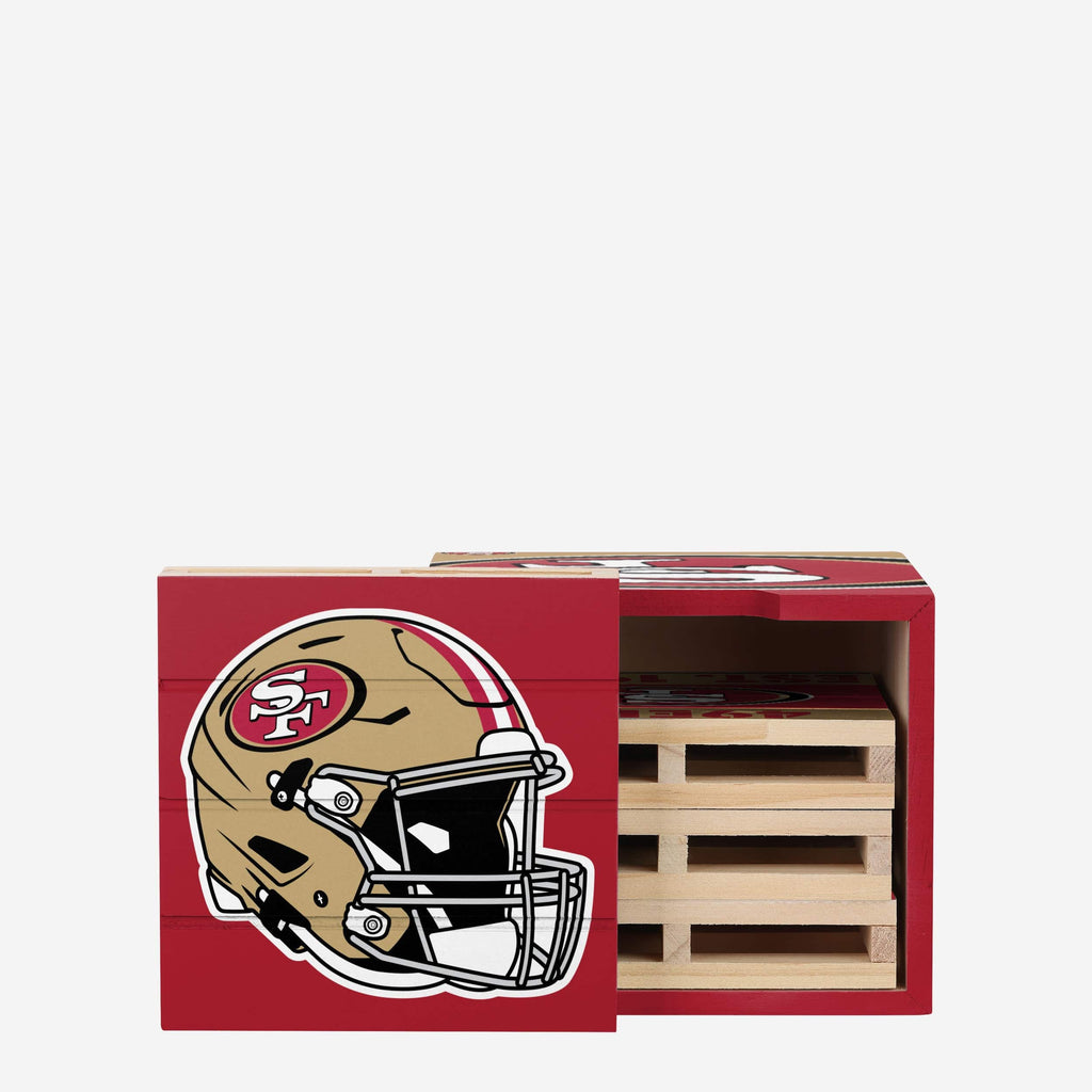 San Francisco 49ers 4 Pack Pallet Coaster Set FOCO - FOCO.com