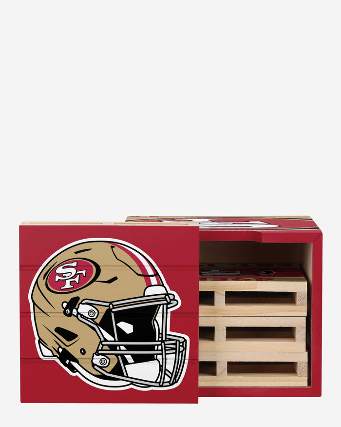 San Francisco 49ers 4 Pack Pallet Coaster Set FOCO - FOCO.com