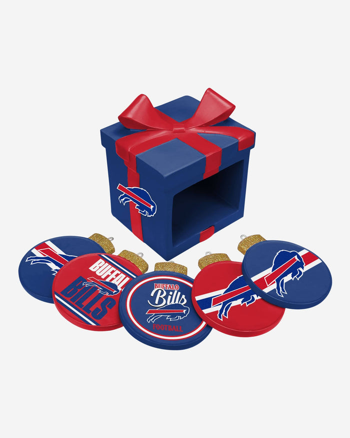 Buffalo Bills Holiday 5 Pack Coaster Set FOCO - FOCO.com