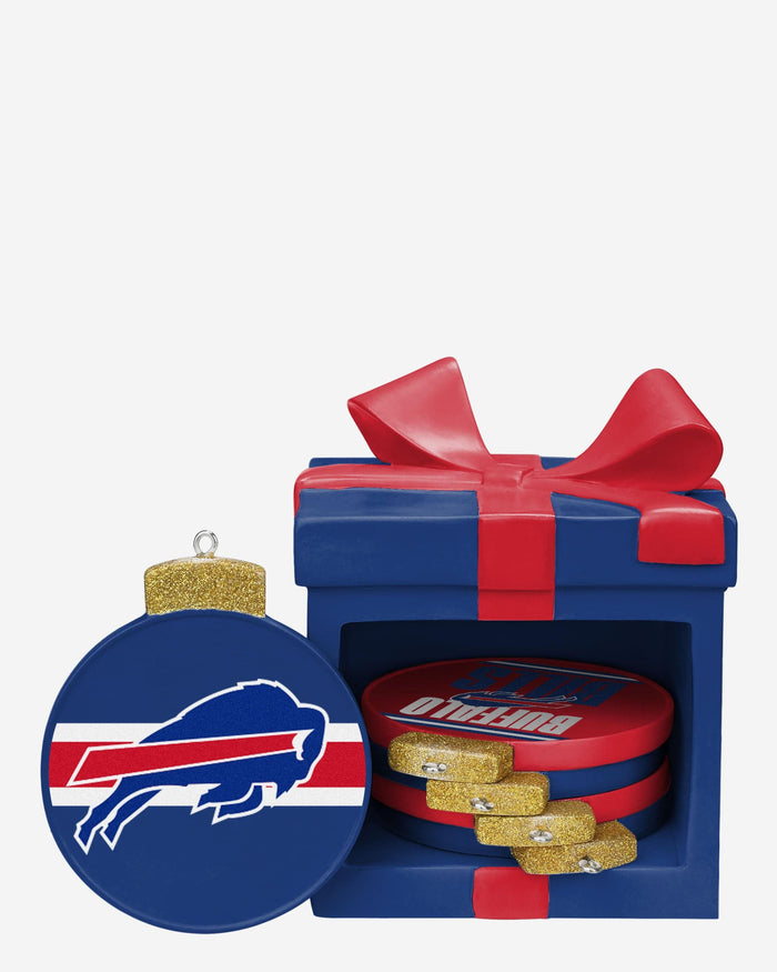 Buffalo Bills Holiday 5 Pack Coaster Set FOCO - FOCO.com