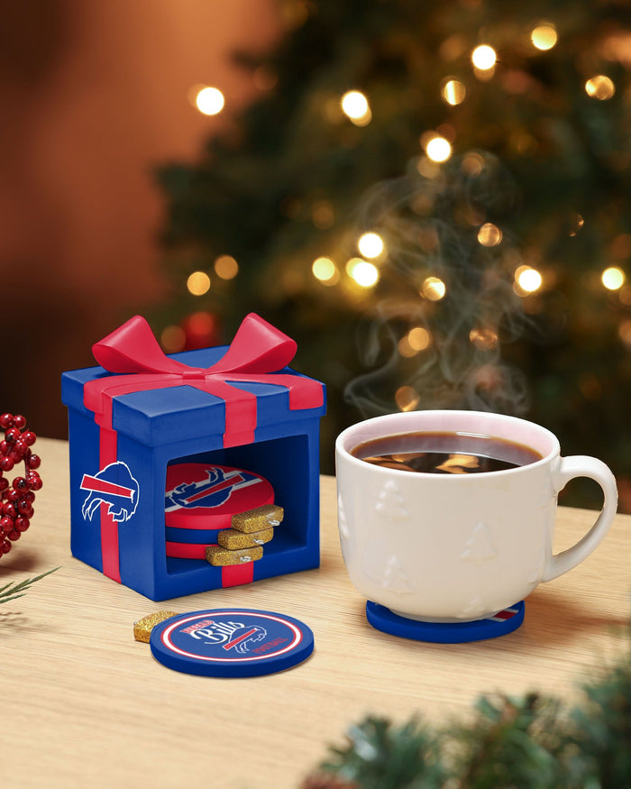 Buffalo Bills Holiday 5 Pack Coaster Set FOCO - FOCO.com