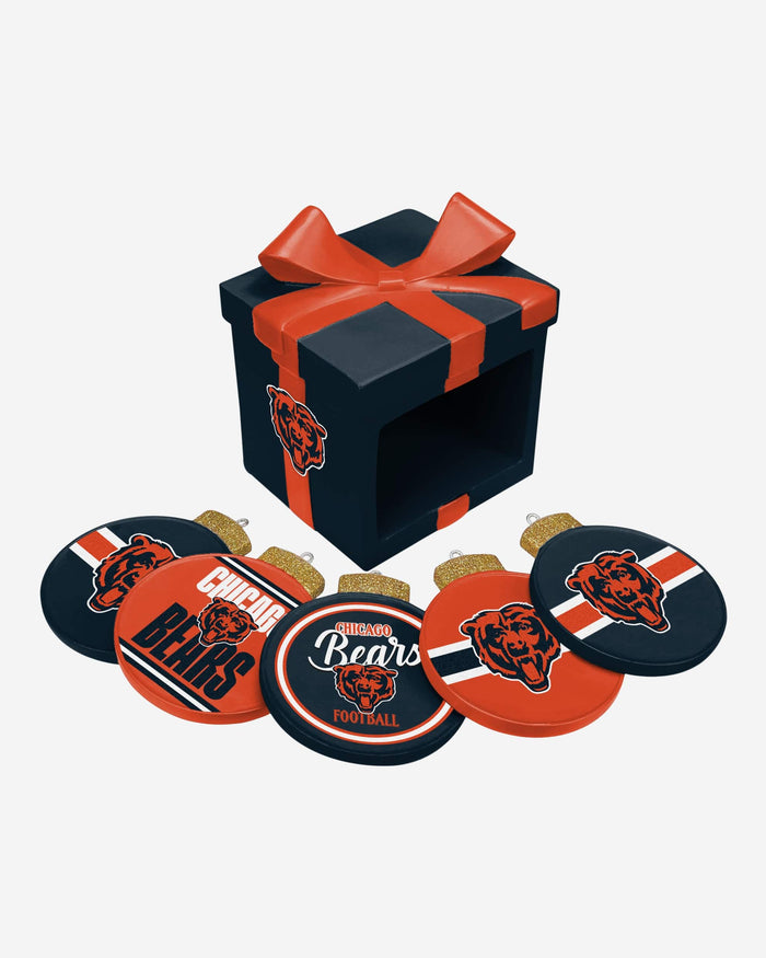 Chicago Bears Holiday 5 Pack Coaster Set FOCO - FOCO.com