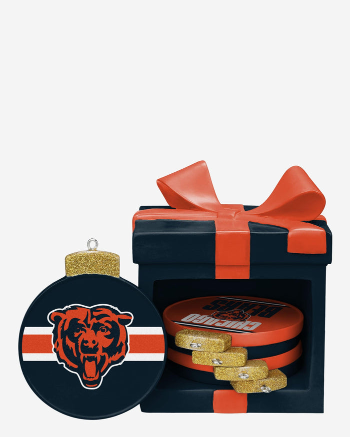 Chicago Bears Holiday 5 Pack Coaster Set FOCO - FOCO.com