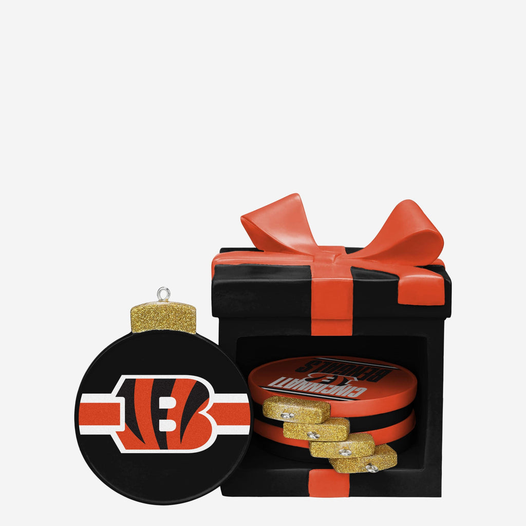 Cincinnati Bengals Holiday 5 Pack Coaster Set FOCO - FOCO.com