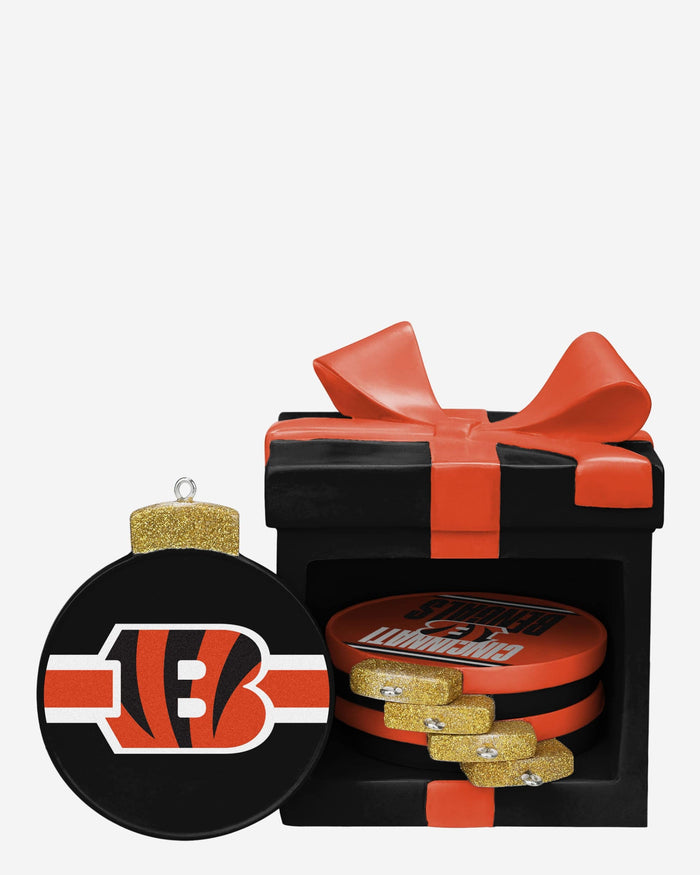 Cincinnati Bengals Holiday 5 Pack Coaster Set FOCO - FOCO.com