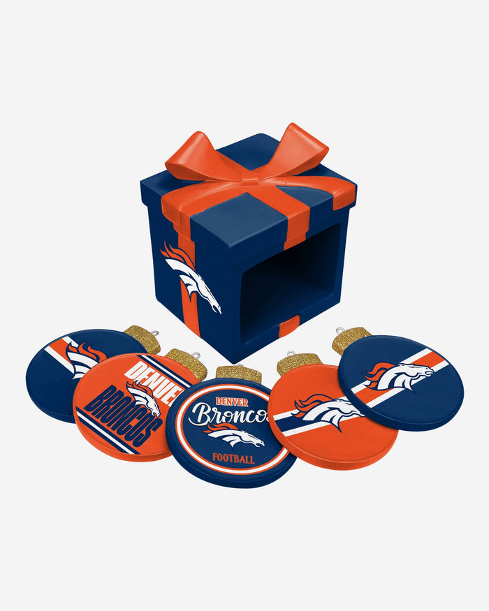 Denver Broncos Holiday 5 Pack Coaster Set FOCO - FOCO.com