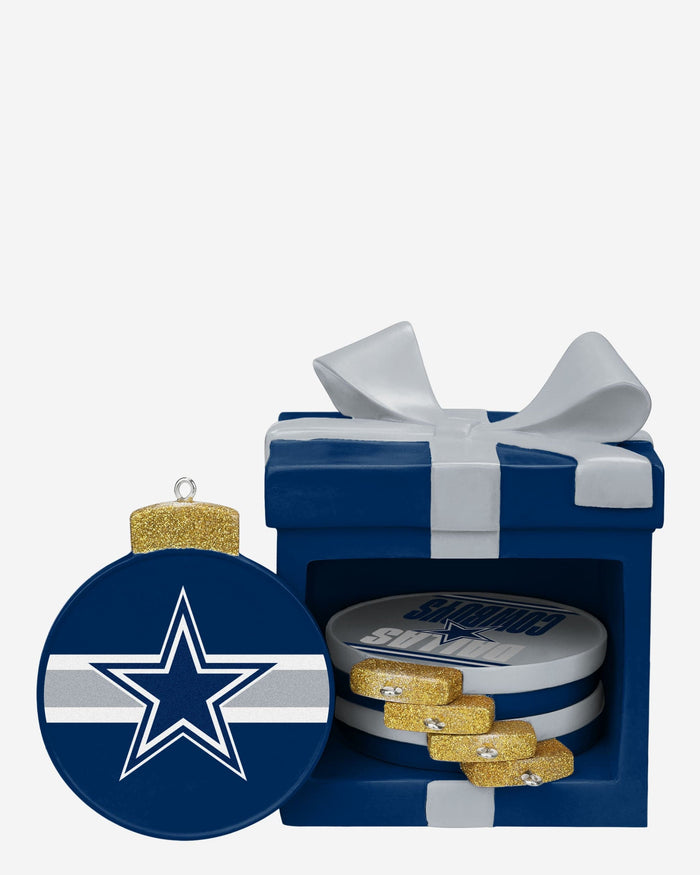 Dallas Cowboys Holiday 5 Pack Coaster Set FOCO - FOCO.com