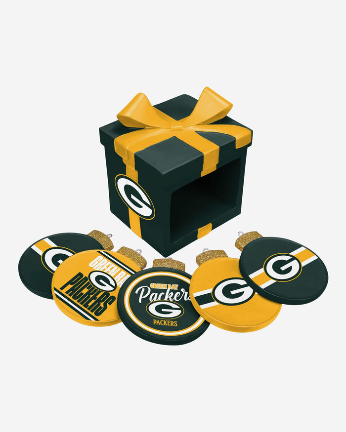 Green Bay Packers Holiday 5 Pack Coaster Set FOCO - FOCO.com