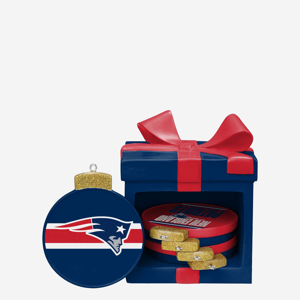 New England Patriots Holiday 5 Pack Coaster Set FOCO - FOCO.com