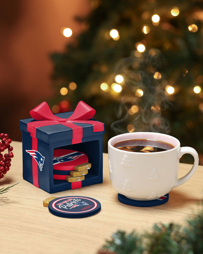 New England Patriots Holiday 5 Pack Coaster Set FOCO - FOCO.com