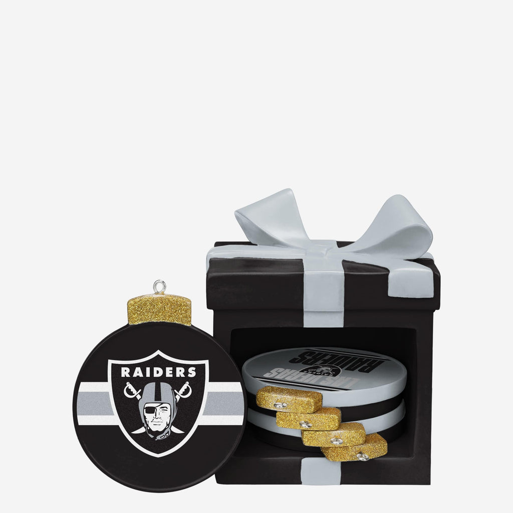 Las Vegas Raiders Holiday 5 Pack Coaster Set FOCO - FOCO.com