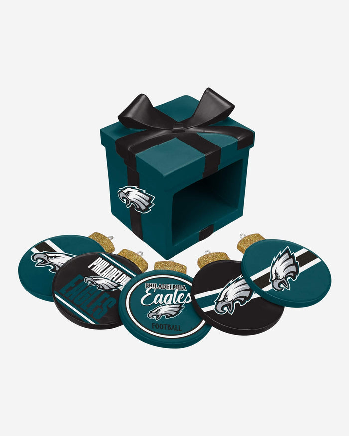 Philadelphia Eagles Holiday 5 Pack Coaster Set FOCO - FOCO.com