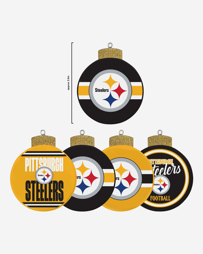 Pittsburgh Steelers Holiday 5 Pack Coaster Set FOCO - FOCO.com