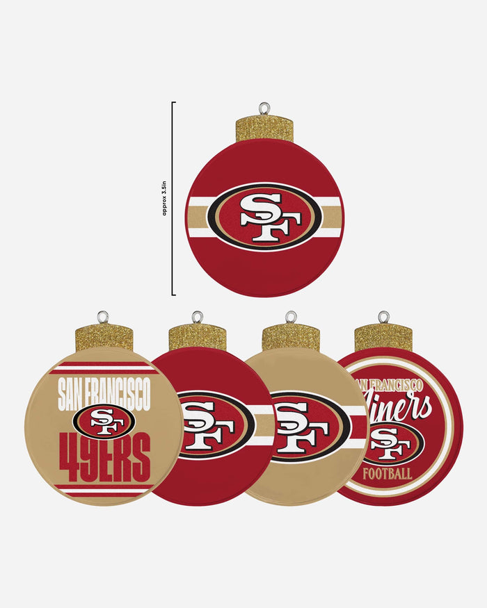 San Francisco 49ers Holiday 5 Pack Coaster Set FOCO - FOCO.com