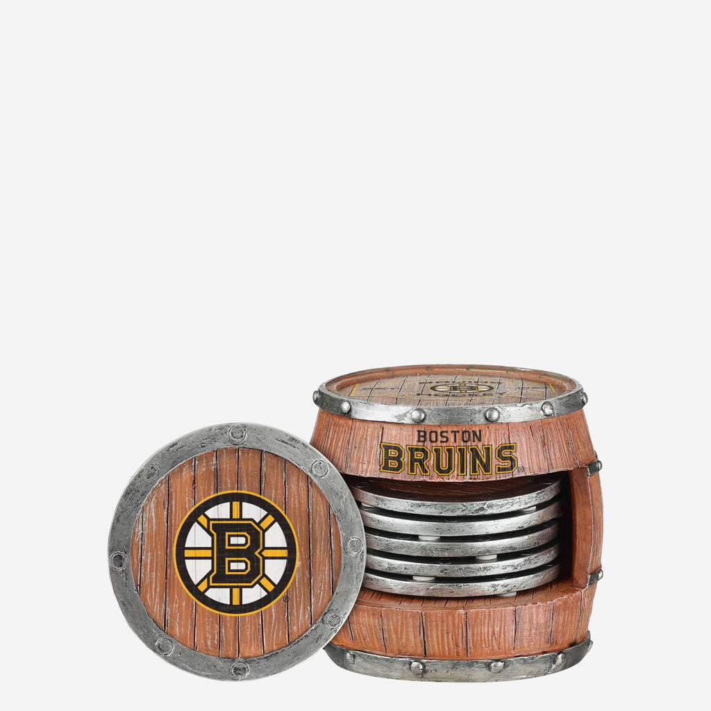 Boston Bruins 5 Pack Barrel Coaster Set FOCO - FOCO.com