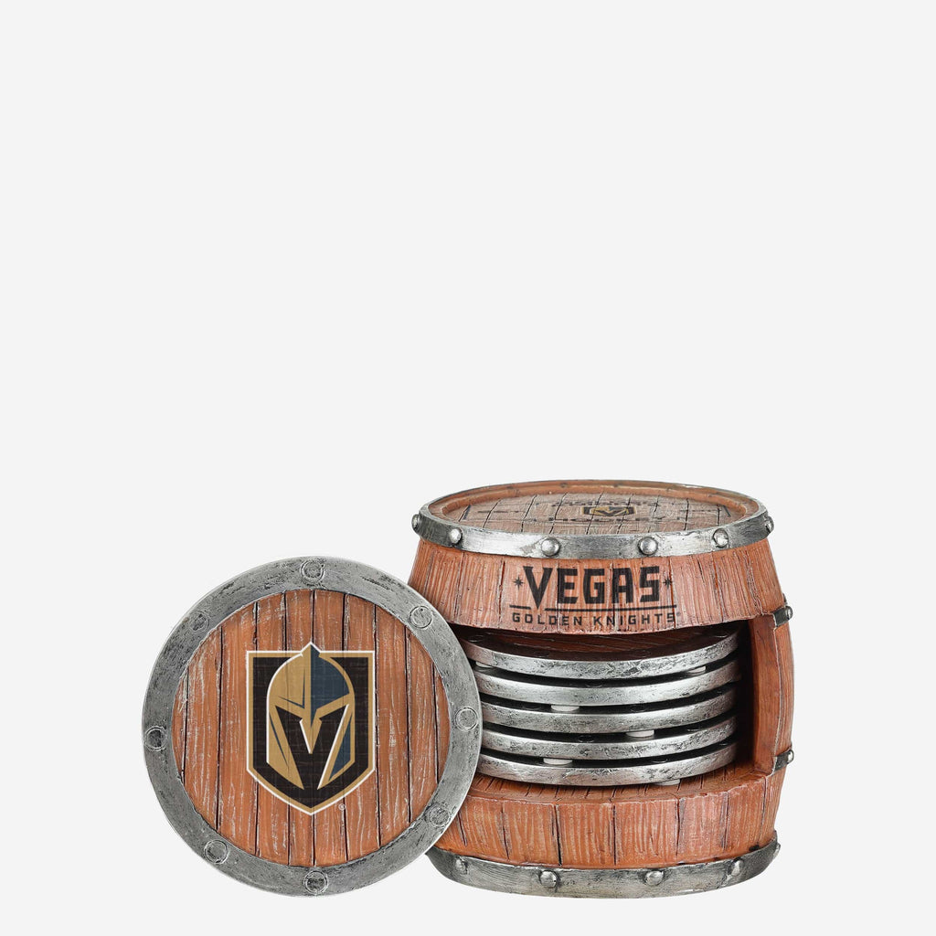 Vegas Golden Knights 5 Pack Barrel Coaster Set FOCO - FOCO.com