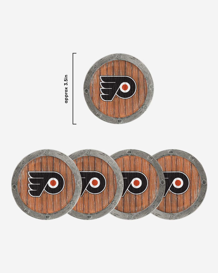 Philadelphia Flyers 5 Pack Barrel Coaster Set FOCO - FOCO.com