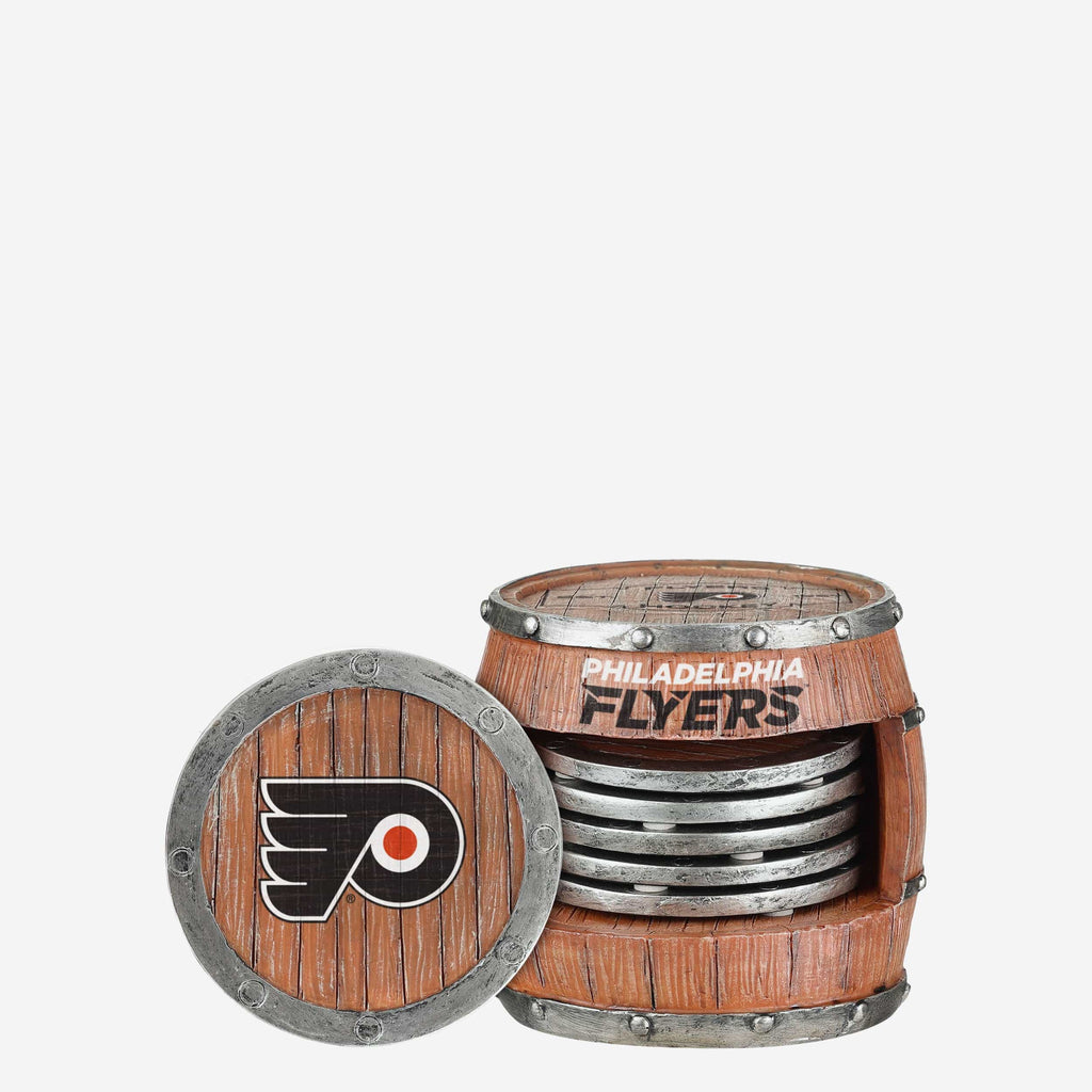 Philadelphia Flyers 5 Pack Barrel Coaster Set FOCO - FOCO.com