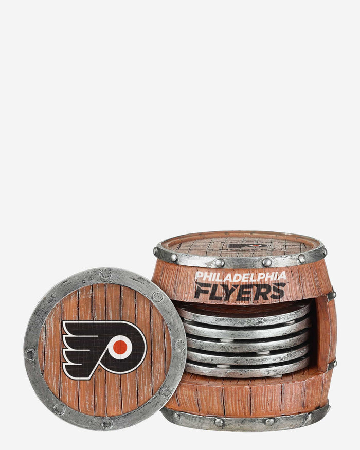 Philadelphia Flyers 5 Pack Barrel Coaster Set FOCO - FOCO.com