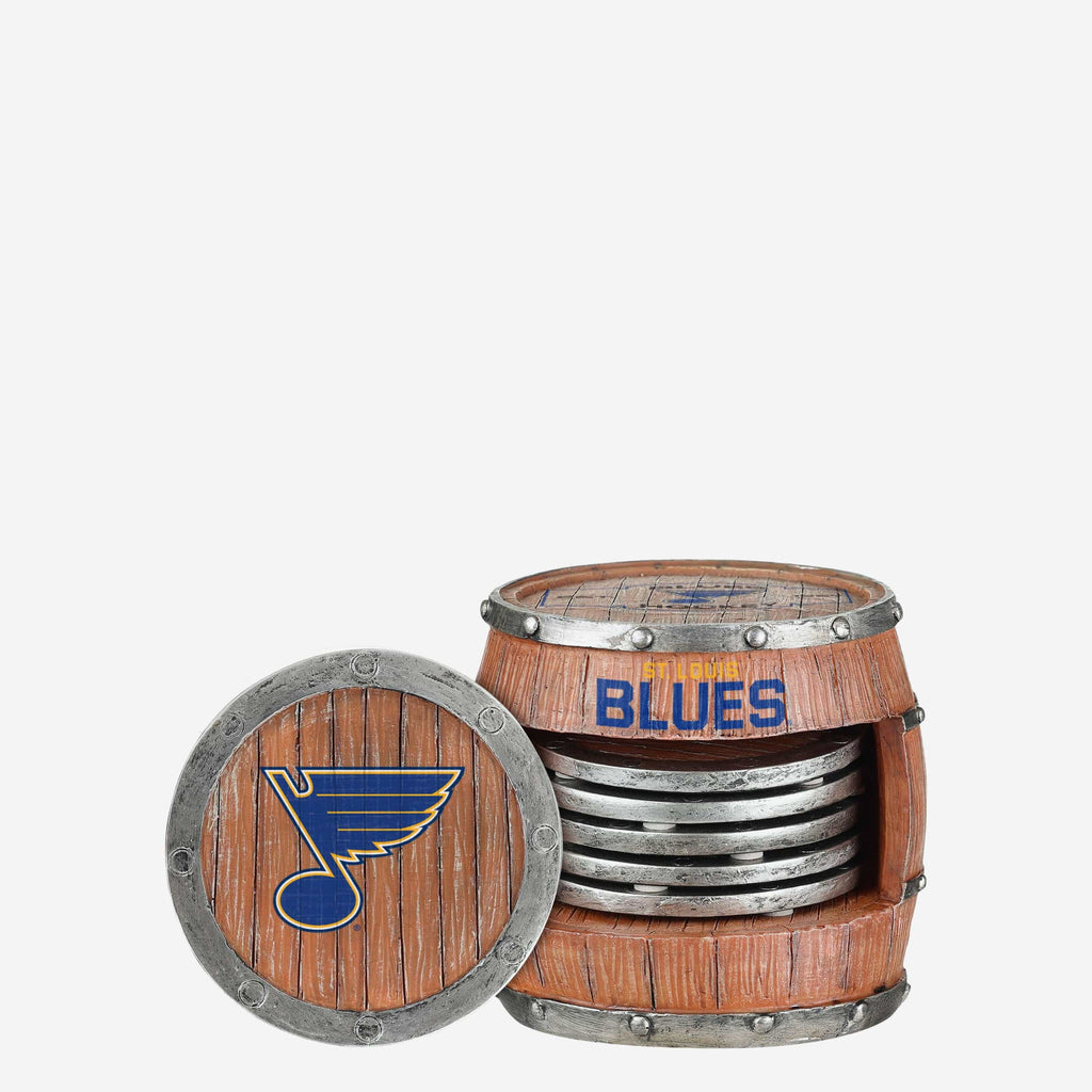 St. Louis Blues 5 Pack Barrel Coaster Set FOCO - FOCO.com