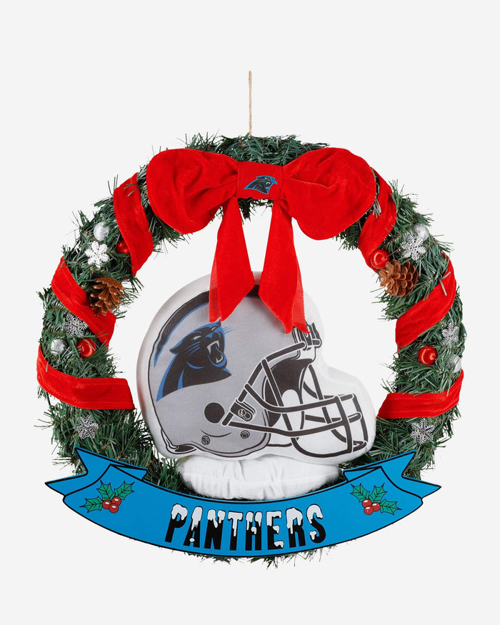 Carolina Panthers Holiday Helmet Door Wreath FOCO - FOCO.com