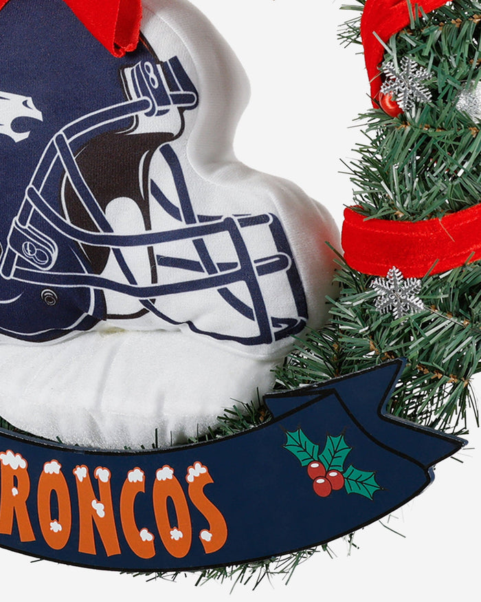 Denver Broncos Holiday Helmet Door Wreath FOCO - FOCO.com