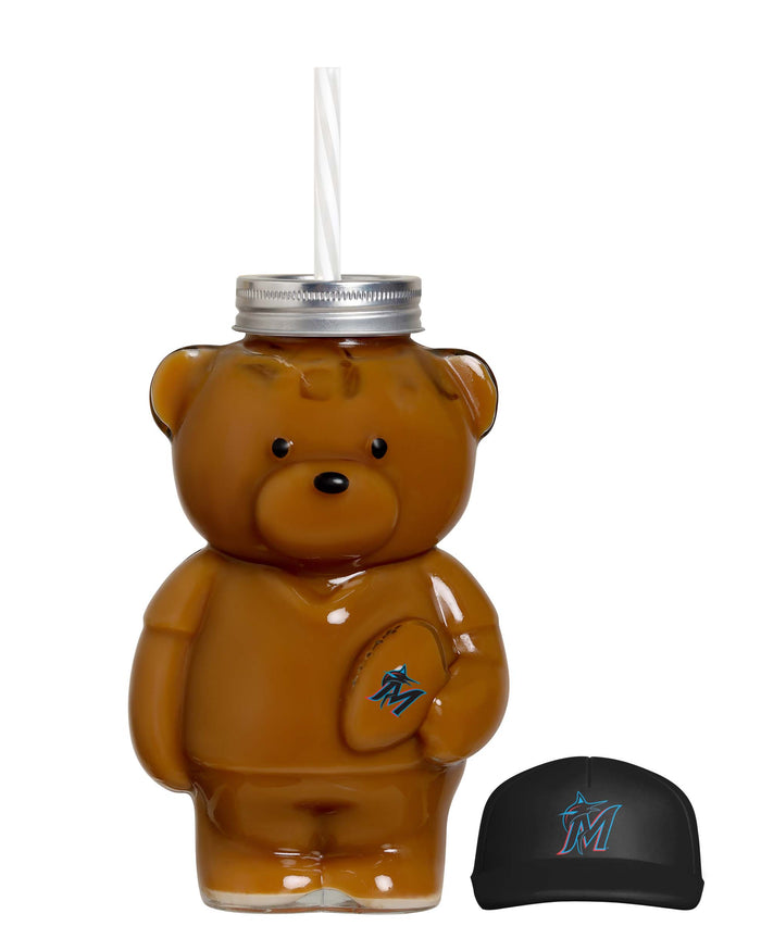 Miami Marlins Glass Bear Tumbler