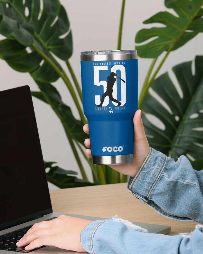 Shohei Ohtani Los Angeles Dodgers 50 Home Runs & 50 Stolen Bases Blue 30 oz Player Tumbler FOCO - FOCO.com