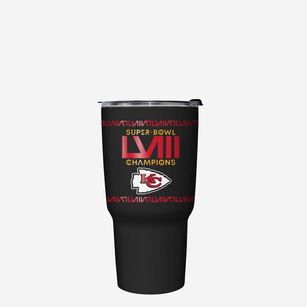 Kansas City Chiefs Super Bowl LVIII Champions Black Diamond 27 oz Stainless Steel Tumbler FOCO - FOCO.com