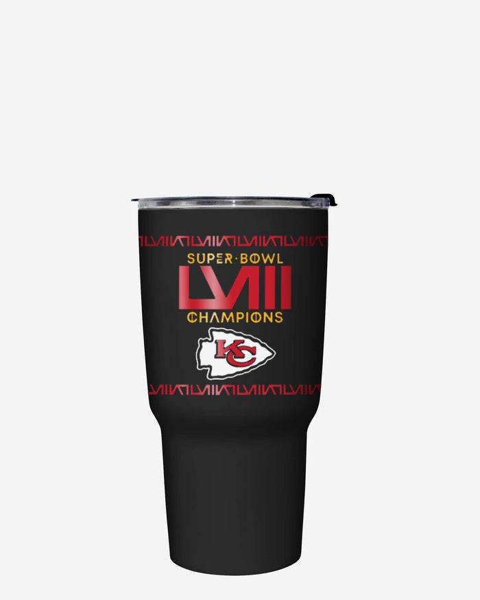 Kansas City Chiefs Super Bowl LVIII Champions Black Diamond 27 oz Stainless Steel Tumbler FOCO - FOCO.com