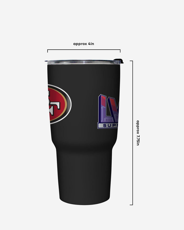 San Francisco 49ers Super Bowl LVIII Black 27 oz Stainless Steel Tumbler FOCO - FOCO.com