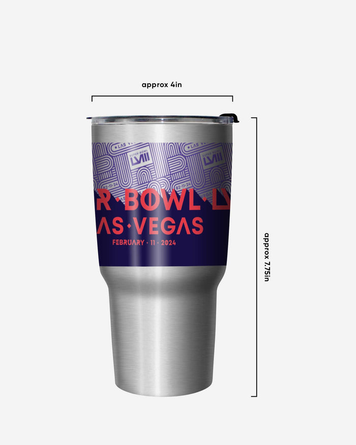 Super Bowl LVIII Silver 27 oz Stainless Steel Tumbler FOCO - FOCO.com