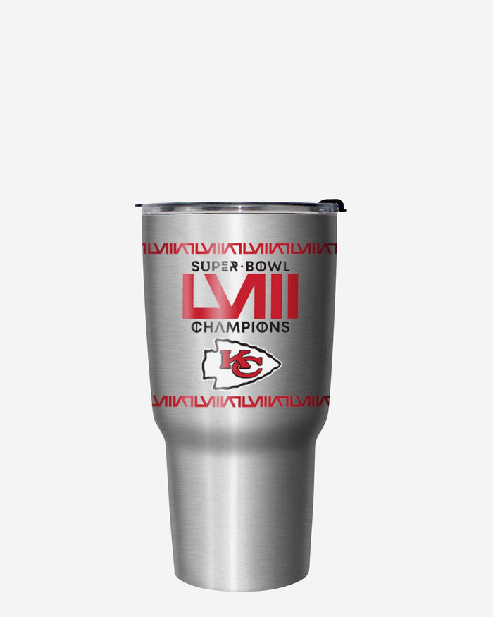 Kansas City Chiefs Super Bowl LVIII Champions Silver Diamond 27 oz Stainless Steel Tumbler FOCO - FOCO.com