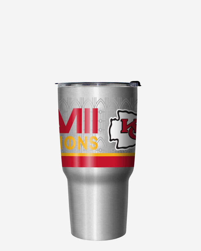 Kansas City Chiefs Super Bowl LVIII Champions Silver 27 oz Stainless Steel Tumbler FOCO - FOCO.com