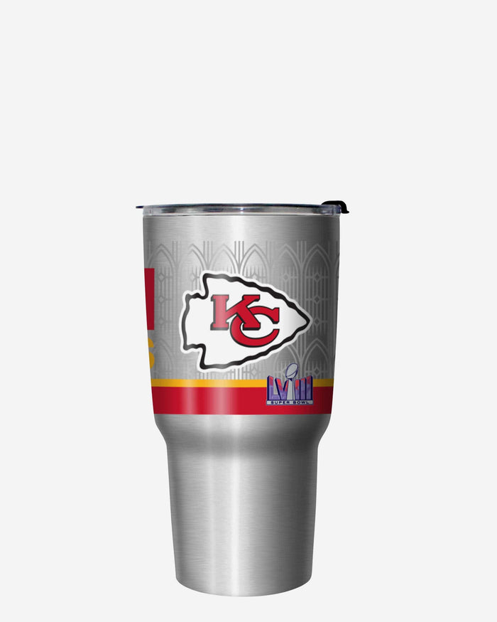 Kansas City Chiefs Super Bowl LVIII Champions Silver 27 oz Stainless Steel Tumbler FOCO - FOCO.com