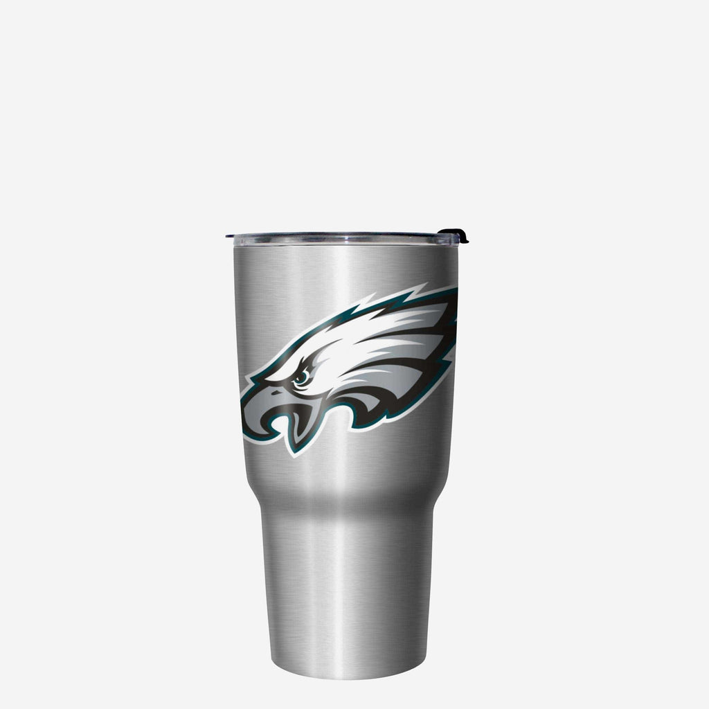 Philadelphia Eagles Super Bowl LIX Champions Silver 27 oz Stainless Steel Tumbler FOCO - FOCO.com