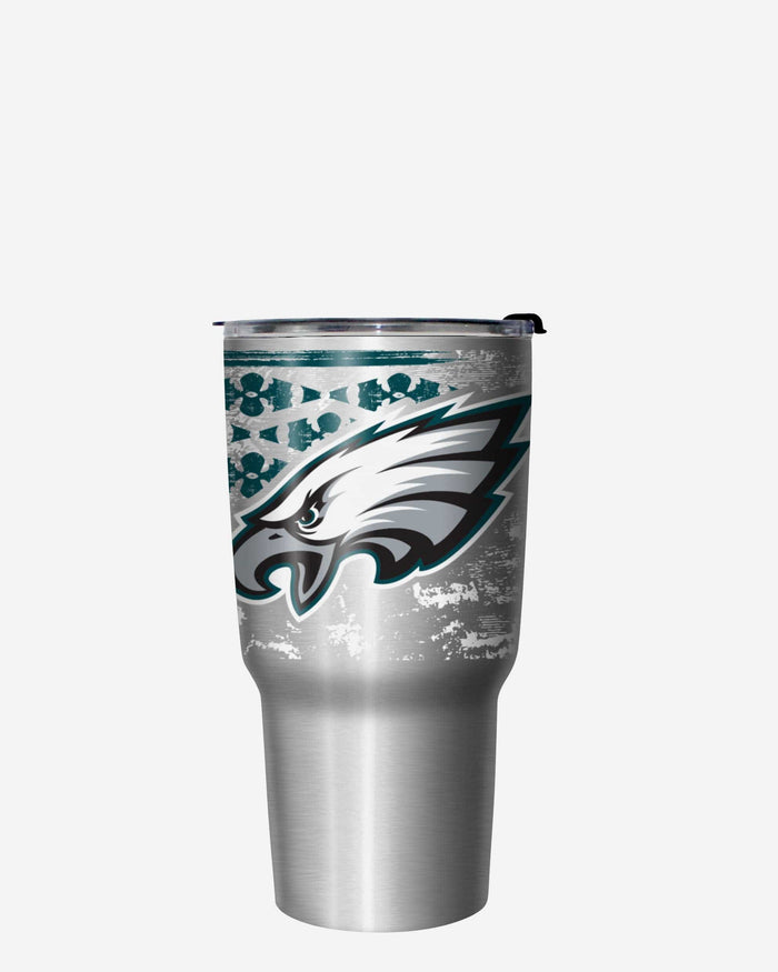 Philadelphia Eagles Super Bowl LIX Fly Eagles Fly Silver 27 oz Stainless Steel Tumbler FOCO - FOCO.com