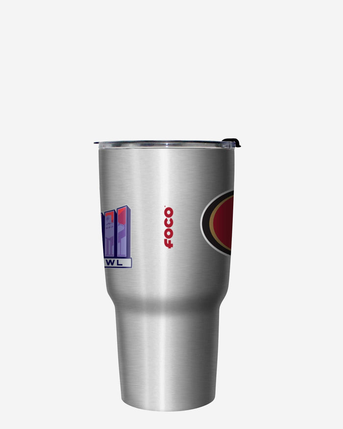 San Francisco 49ers Super Bowl LVIII Silver 27 oz Stainless Steel Tumbler FOCO - FOCO.com