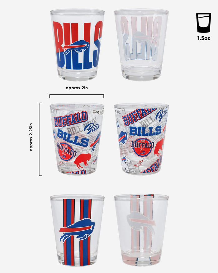 Buffalo Bills 3 Pack Shot Glass FOCO - FOCO.com