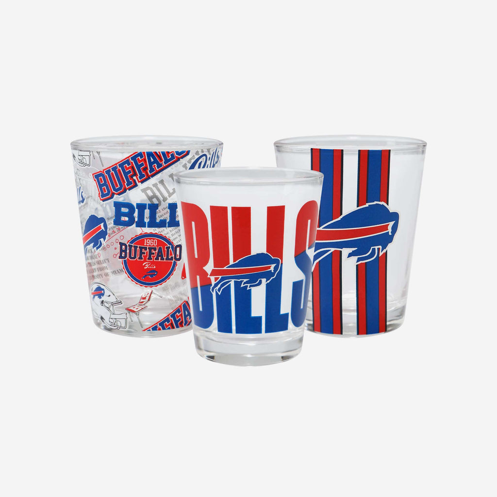 Buffalo Bills 3 Pack Shot Glass FOCO - FOCO.com