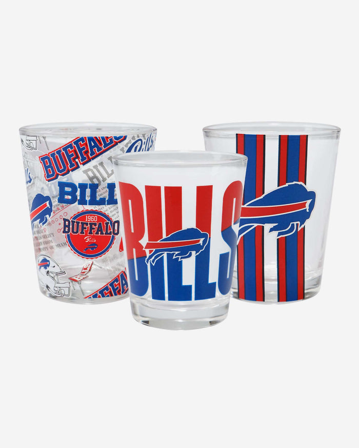 Buffalo Bills 3 Pack Shot Glass FOCO - FOCO.com